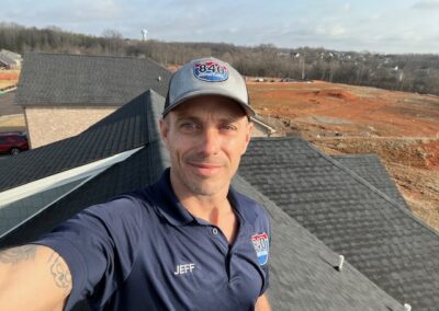 Jeff George on top of the world - or at least a roof in Nashville Tn
